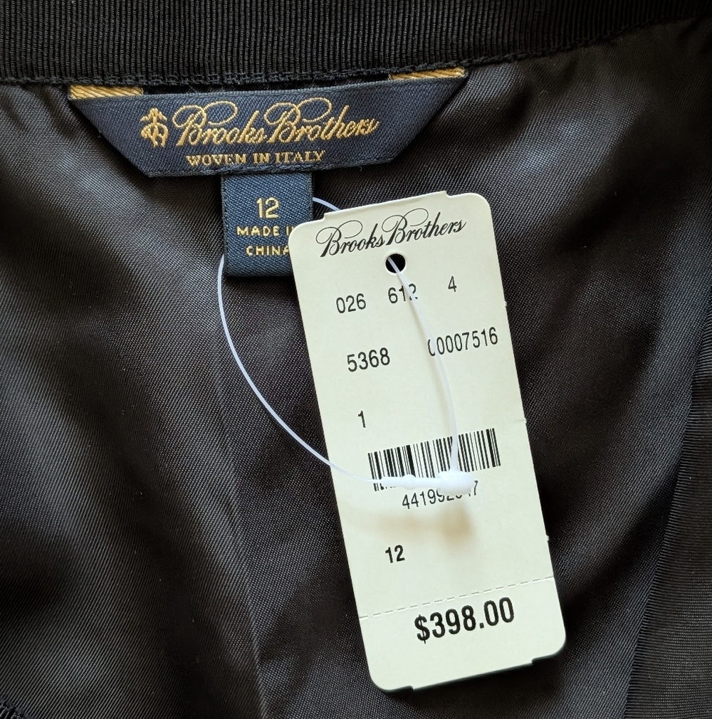 Brooks Brothers Black Lace Pencil Skirt Size 12 New With Tags - Picture 5 of 5